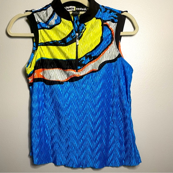 JAMIE SADOCK Women’s Golf Tank Sleeveless 1/4” Zipper SZ/Small. - Picture 1 of 7